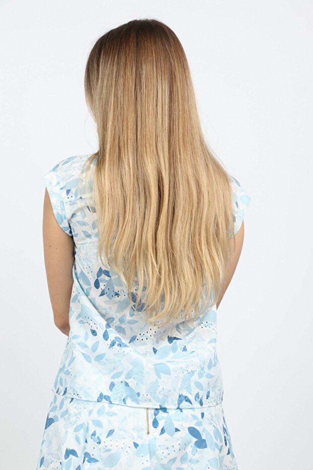 Floral Button-Front Top - 4