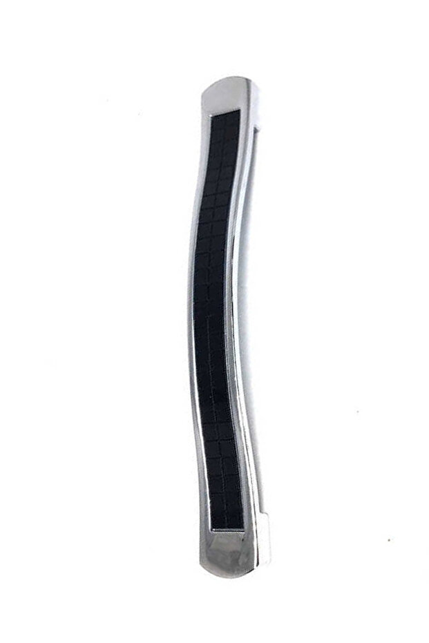 Eliza 224 mm Black Stone Chrome Handle Drawer Cabinet Furniture Handle 224 mm
