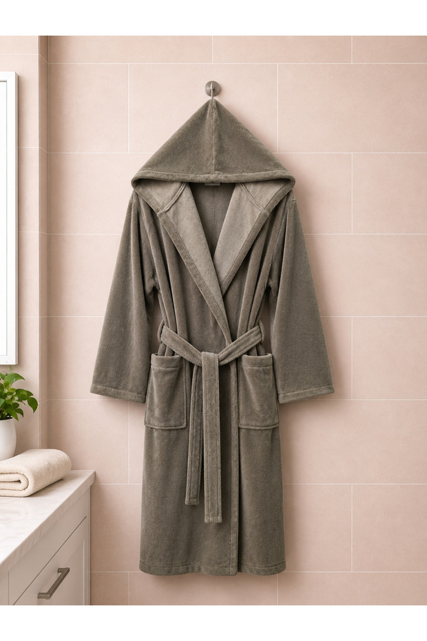 Triga Bathrobe with Hood 100% Cotton - 1