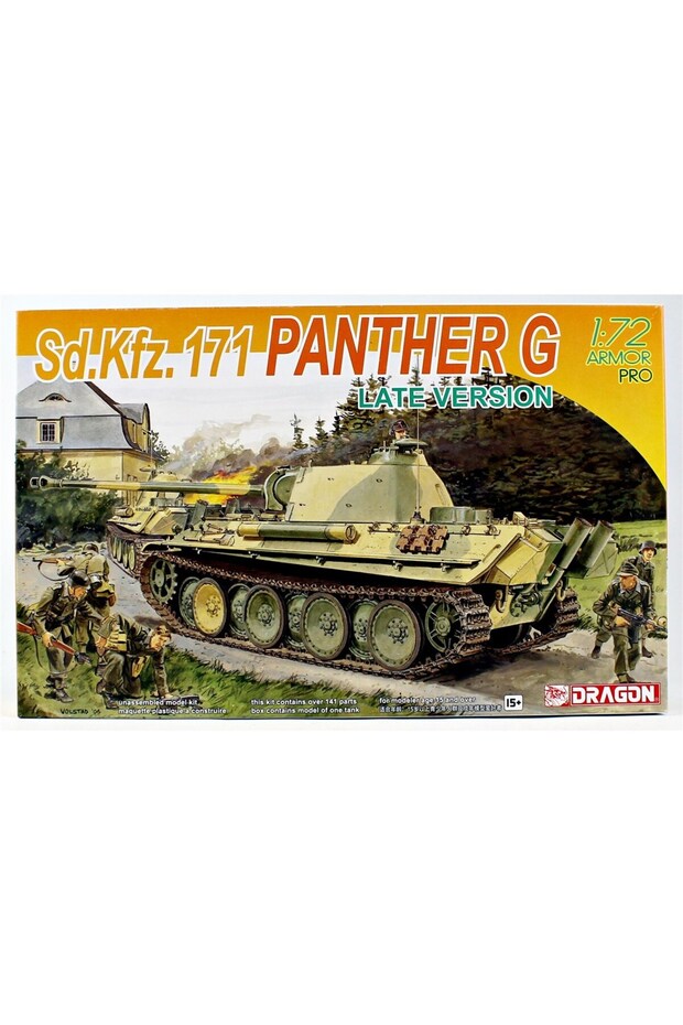 7206 1/72 Scale, Sd.Kfz.171 Panther G, Late War Tank, Plastic Model Kit