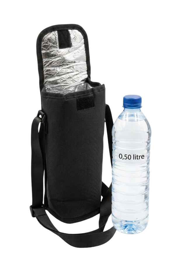 Ns 0.50 Liter Water Resistant Thermal Water Bottle and Flask Carrying Bag-Black