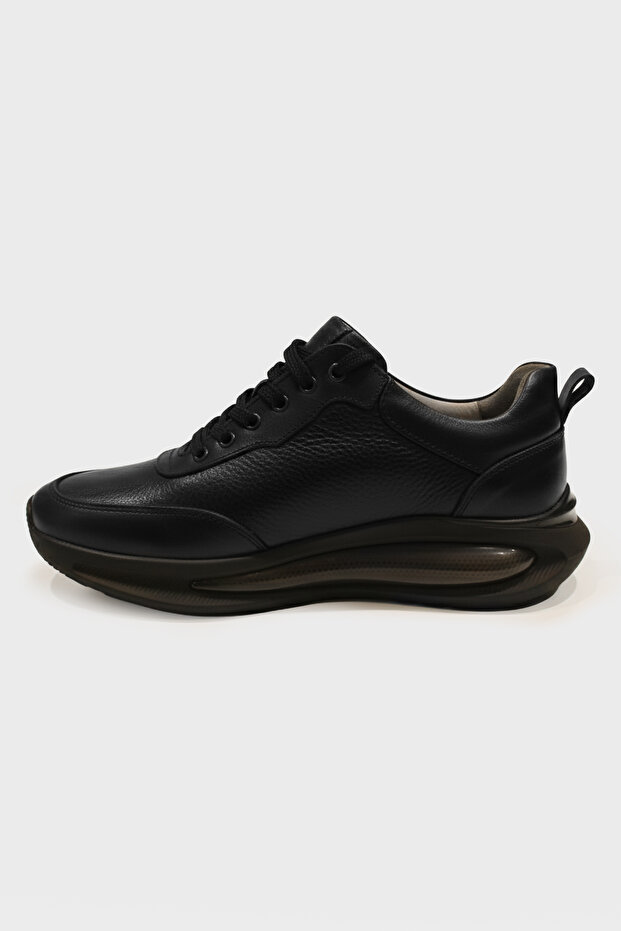 Men's Black Seasonal Sneaker Leather Shoes