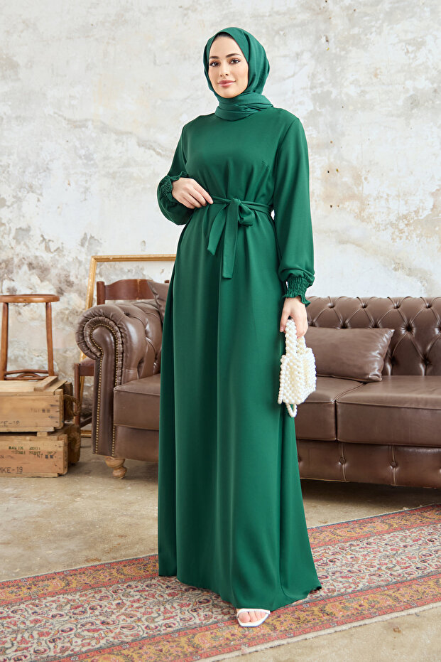 Φόρεμα Vera Sashed - Emerald - 1
