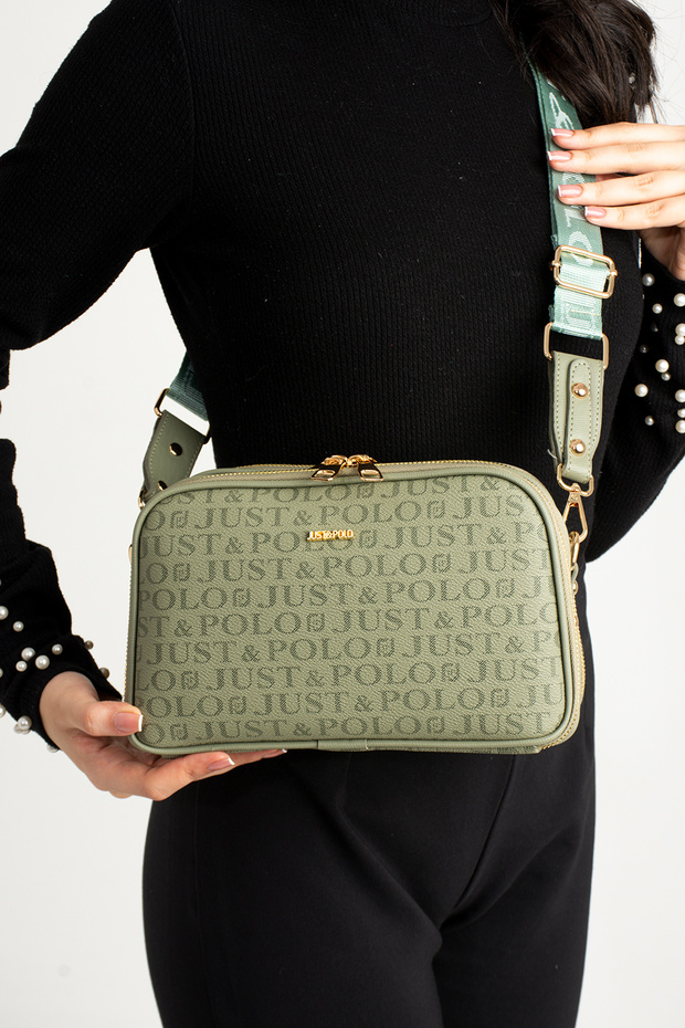 Original Women's New Season 5 Compartment Luxury Soft Leather Adjustable Cross Column Strap Shoulder Bag