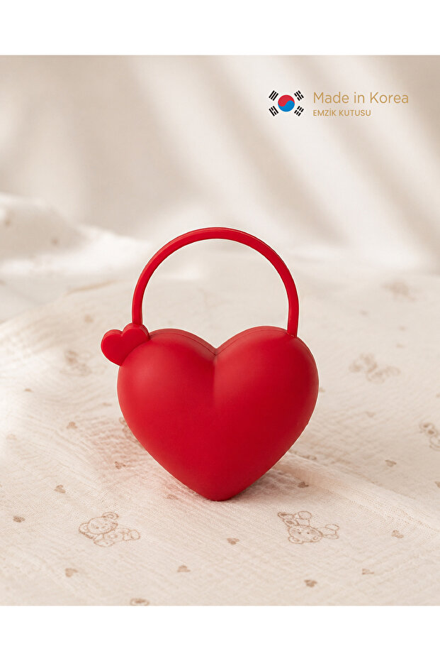 Tutbi Box Heart Pacifier Box (Berry Red)