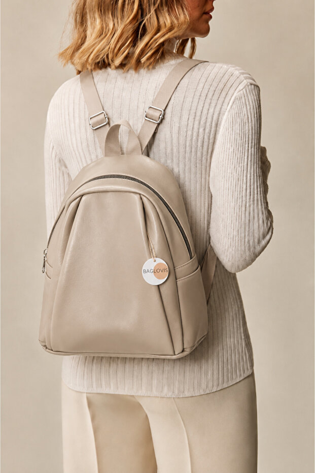 Women's Backpack Soft Leather Look Multi-Compartment School and Daily Bag En28 Size28