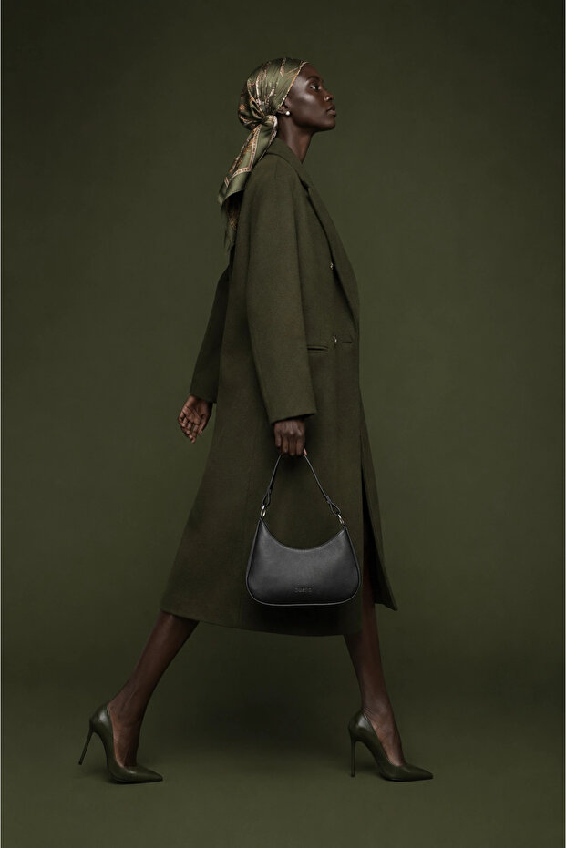 Black Leather Women's Shoulder Bag