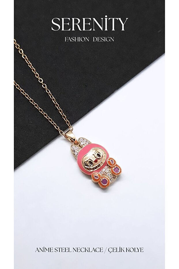 Labubu Figure Steel Necklace02