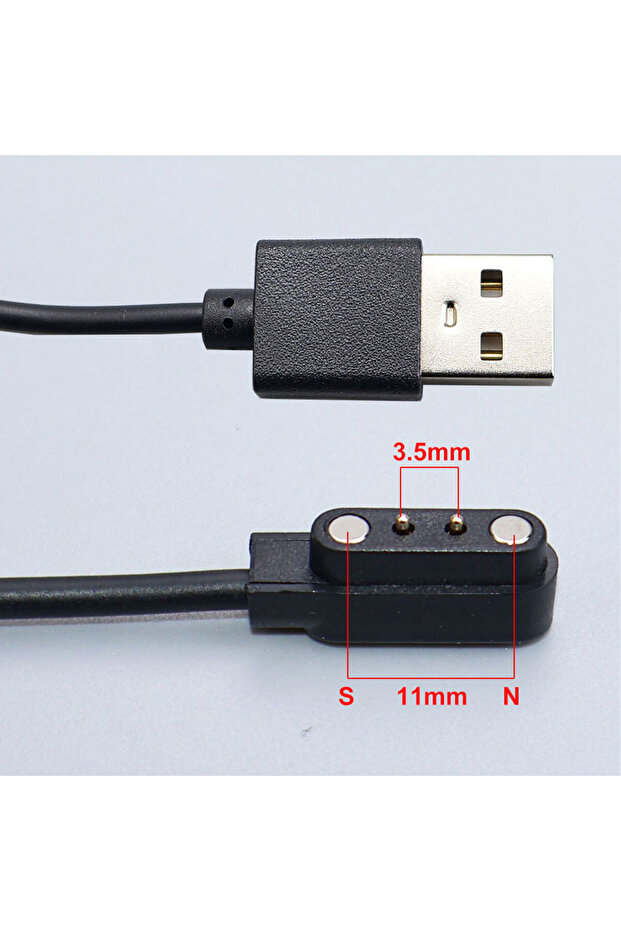 1Piece USB 2Pin 3.5-11 YanXi 2Pin 4Pin Smartwatch Dock Charger Adapter USB Charging Cable Cord for A