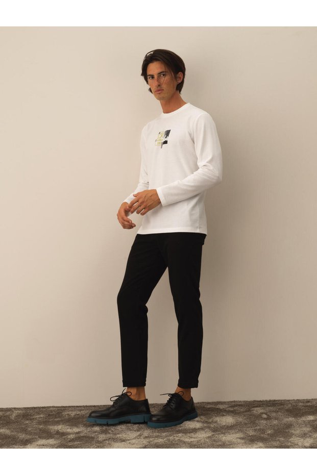 Men's Kbeyaz 100% Cotton Regular Fit Printed T-Shirt