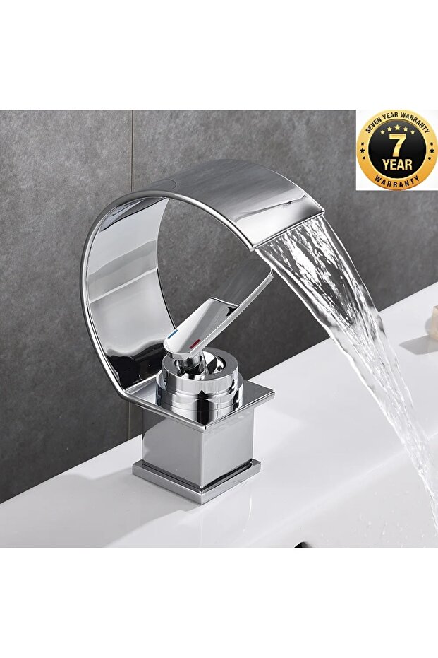 Bathroom Sink Faucet Chrome Color Waterfall New Model Imported with 7 Years Warranty