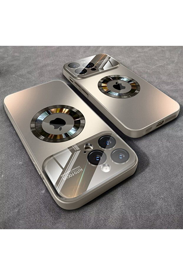 For iPhone 13Pro MAX GRAY Luxury Glass Camera For Magesafe Magnetic Wireless Charge Case For iPhone