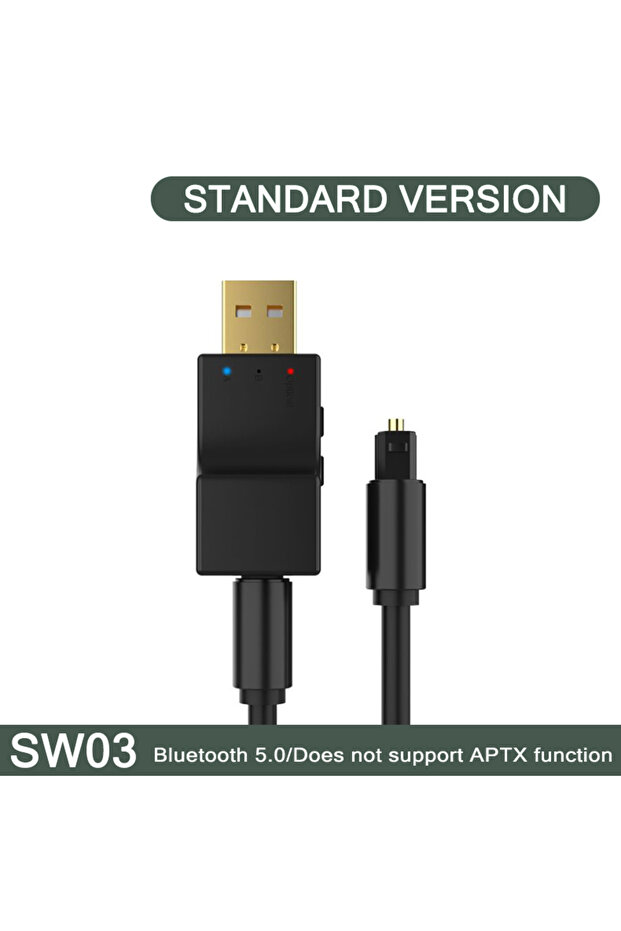 جهاز إرسال صوتي SW03 USB بصري بتقنية البلوتوث، موسيقى ستيريو منخفضة الكمون، بث مزدوج، لاسلكي متعدد النقاط
