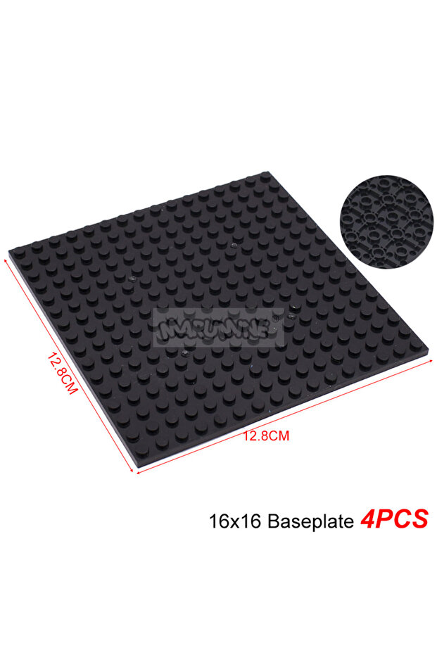 16x16 Black Marumine Building Blocks Double-sided Base Plate 16x16 91405 Assemble Parts MOC Bricks B