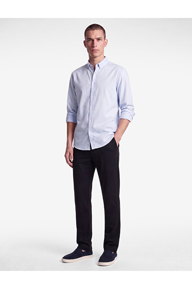 Regular Fit Cotton Oxford Long Sleeve Button down Collar Shirt