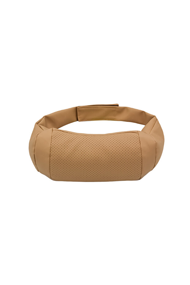 Khaki Pillow Car Seat Headrest Universal Travel Rest 3D Neck Pillow Protect Neck Soft Fluffy Comfort