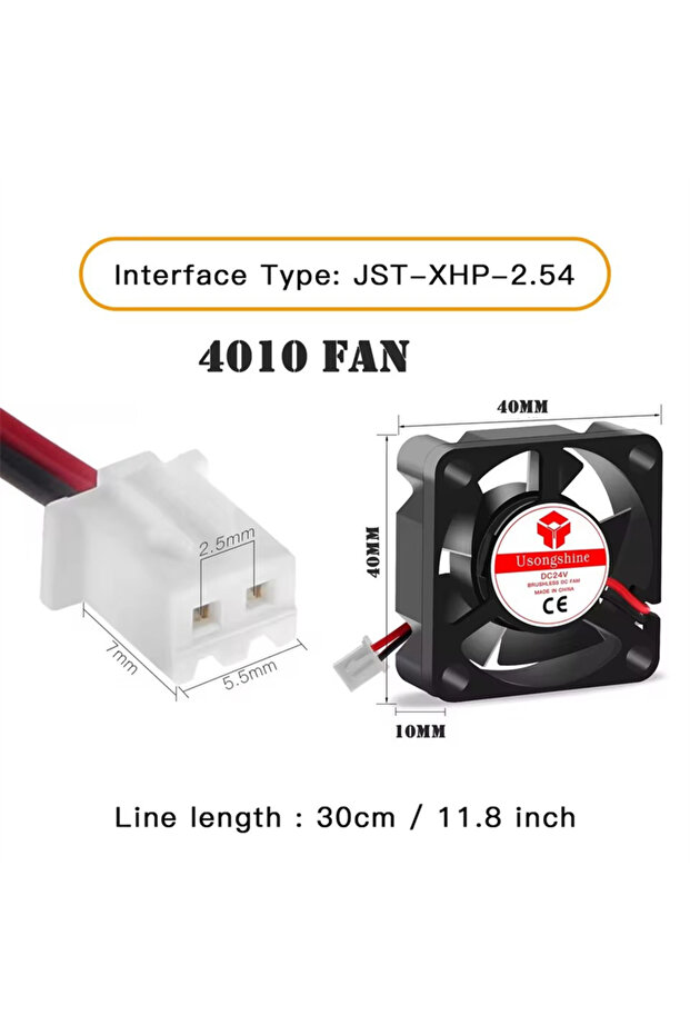 4010 24V 3D Pinter Parts for 3010 4010 5010 Fan 12V 5V 24V 2Pin DC Cooler Micro Cooling Fans for Hea