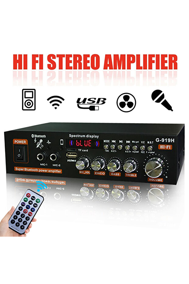 EU Plug G919H G-919H 1000W Home Power Amplifiers Audio Bluetooth Amplificador Subwoofer Speakers The