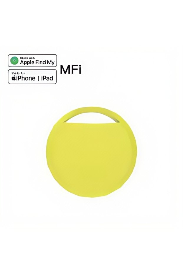 Yellow 1pcs AirTag Bluetooth Tracker - IPX5 Waterproof GPS Locator for Keys/Pets/Luggage,Find My iP