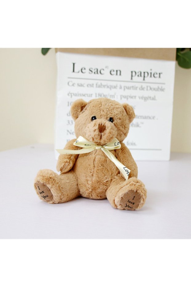 Light brown 1pc 18cm Cute Bear Dolls Lovely Teddy Bear Stuffed Toy Soft Bear Toy Boys Girls Birthday
