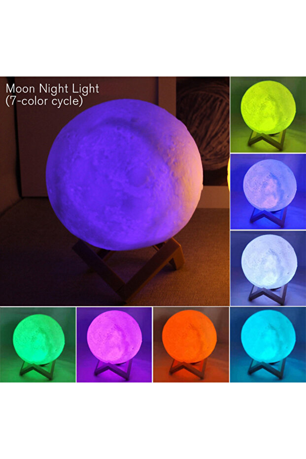 7 Color light Book Light LED Moon Light Light, Moon Night Light, Girl, Boy, Child Birthday Gift, Be