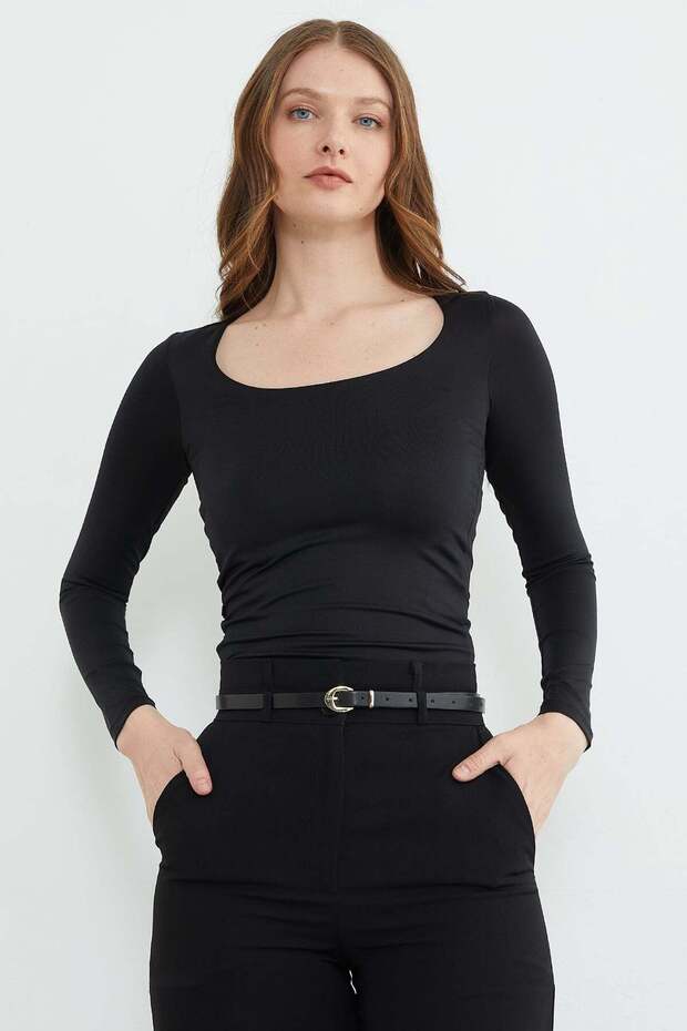 Basic Square Neck Blouse - 2
