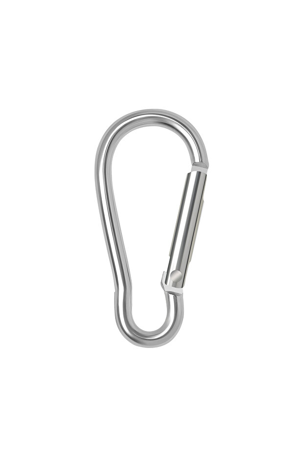 WHITE 5pcs Aluminum Carabiner Key Chain Clip Outdoor Camping Keyring Snap Hook Accessories