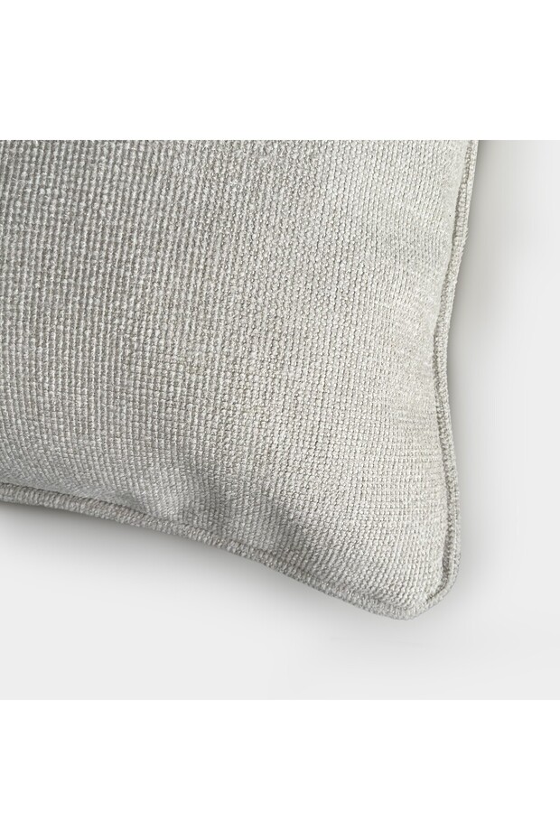 "Stone" Textured Plain Cushion Cover - 45X45 - White