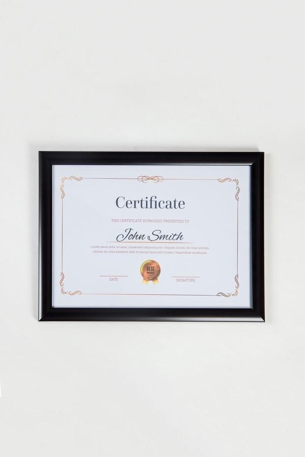 Classic A4 Frame Black 21x30 With Pvc Glass For Certificate Diploma Document Photo