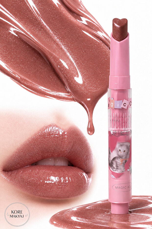 Silvery Number 05 Lipstick Glassy Shiny Appearance | Heart Tip | Fluid Gel Texture - New Series