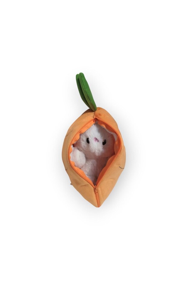 Carrot Rabbit with Puffy Bag and Hat 40 cm