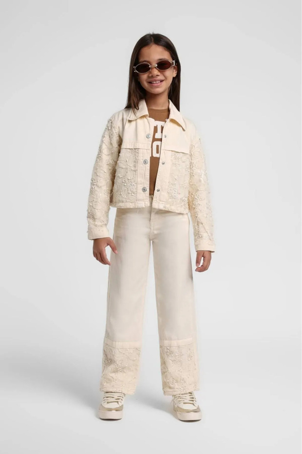 5-14 Years Old Daisy Live 3-Piece Set with Trousers-Latte