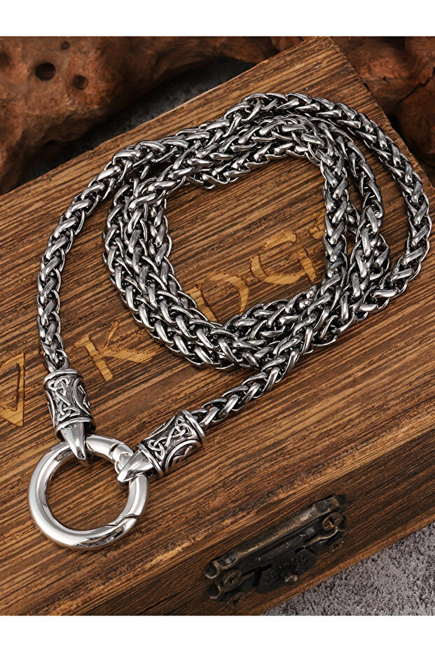 style 1 Men's Dragon Bone Chain Necklace - Minimalist Snake Bone Chain Weaving Pendant, Minimalist N