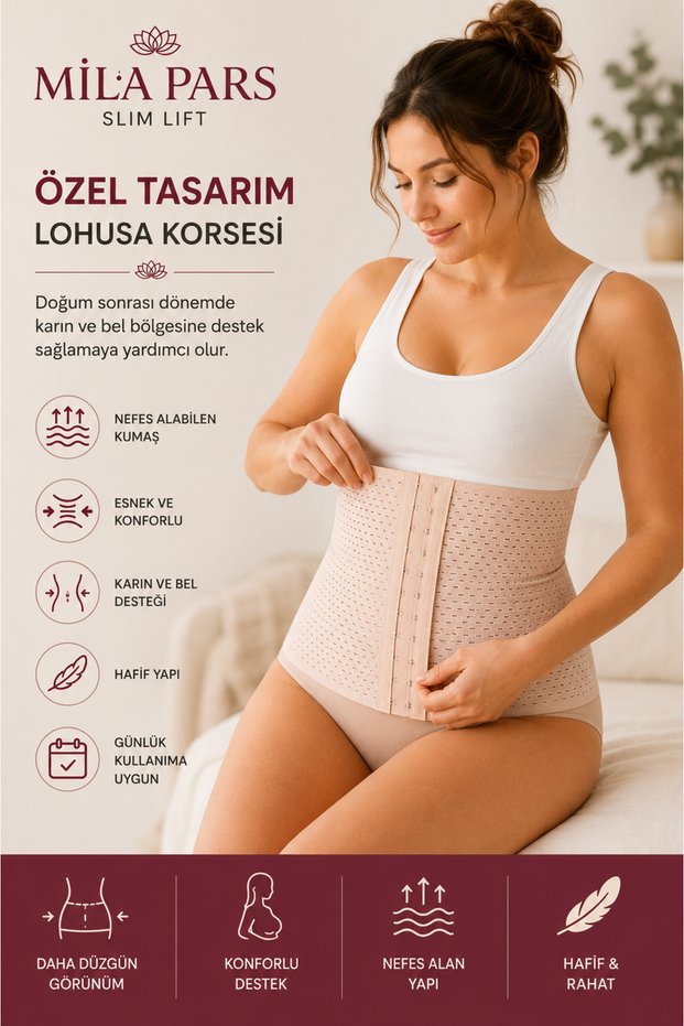 Slim Lift Postpartum Underwire 3-Stage Breathable Maternity Waist Corset with Agraflas