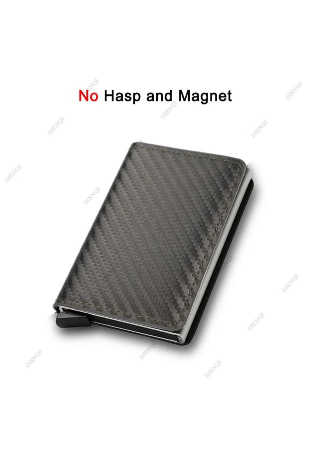 Carbon Grey Top Quality Wallets Men Money Bag Mini Purse Male Vintage Brown Leather Rfid Card Holder