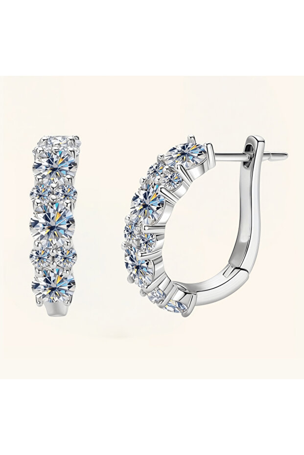 0.3ct 925 Sterling Silver Moissanite Earrings - Simple, Elegant, Classic, Versatile, High-Quality, S