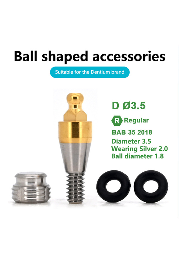 BAB 35 20 Dental Medical Laboratory Ball Cap Screw Accessorie Tool Universal Implant Replacement Com