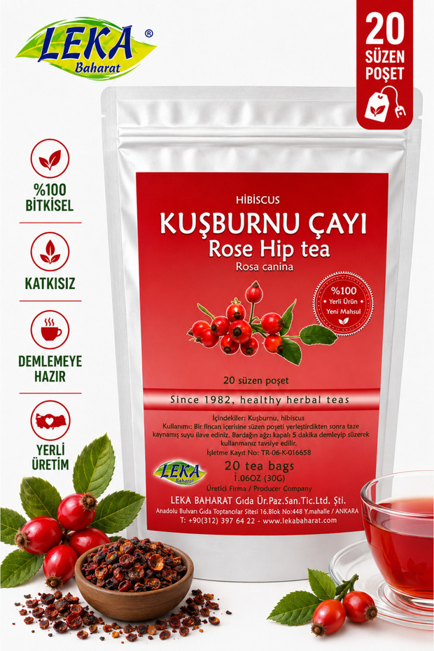 Rosehip Tea 20X1.5G Filtered Sachet