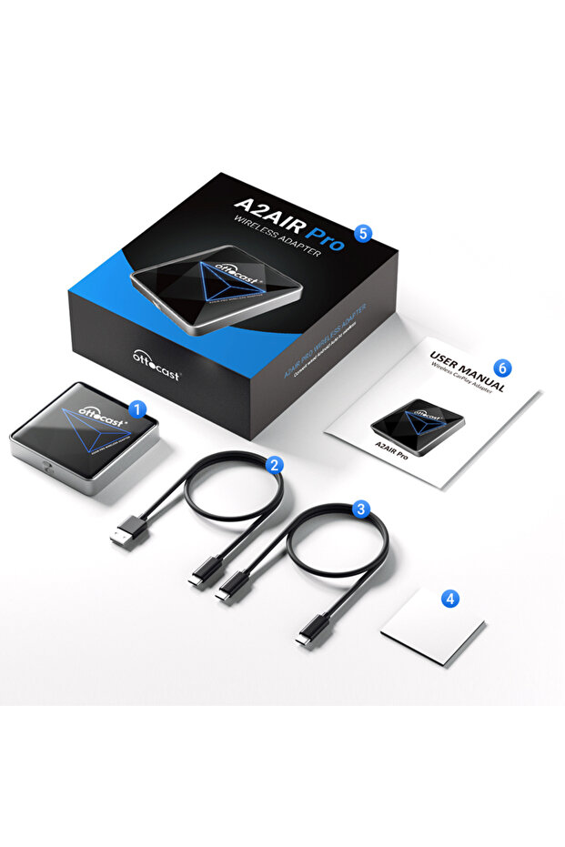 A2Air Pro Ottocast A2Air Pro Wireless Android Auto Adapter Dongle Spotify Waze Multimedia for Factor