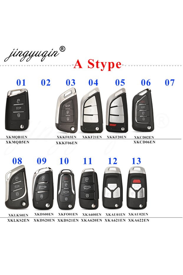 A 10 XK Series Xhorse VVDI Universal Remote Wired Car Key XKKF02EN XKKF03EN XKMQB1EN XKKF20EN XKTO10