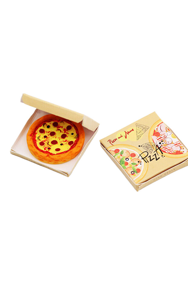 one size 1Set 1:12 Dollhouse Miniature Pizza with Packing Box Model Kitchen Food Decor Toy Doll Hous