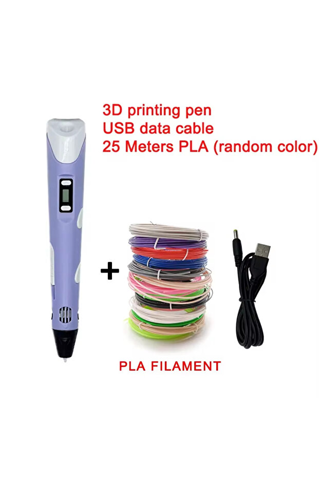 PLA Filagment 25 Meters purple 25M PLA Electronic 3D Printing Pen 25MPLA Long Thread Children's 3D G