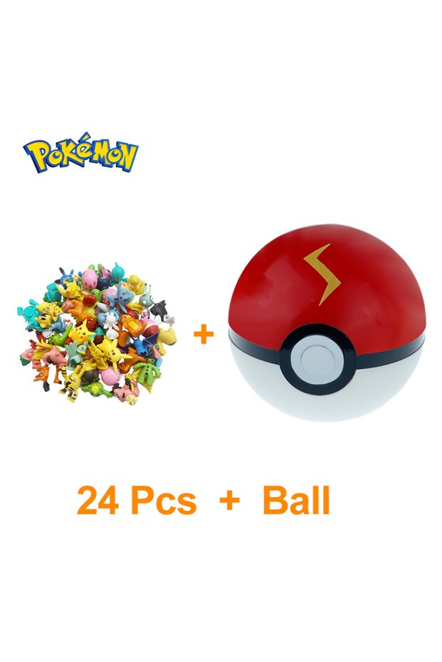 01 Pokemon ball Elf Toy Anime Action Figure PokeBall pocket Monster empty clip n go Model Pikachu Po