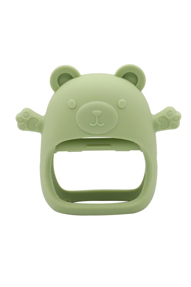 Oliver Silicone Teddy Bear Teething Toy for Babies, Easy to Grip and Anti Food Hand Toy