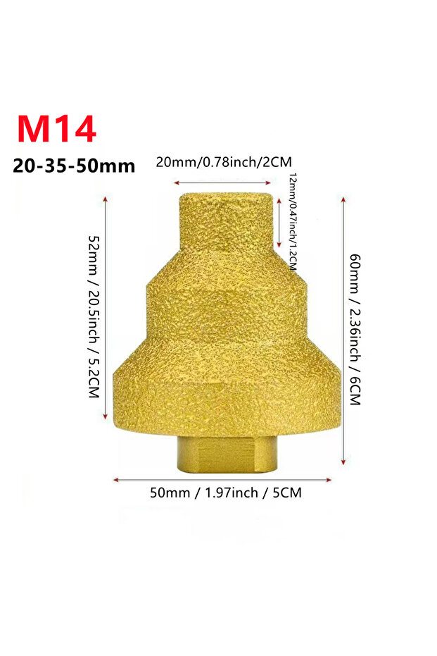 مثقاب برجي ماسي ملحوم M14-20-35-50 لحفر البلاط والحجر والصخور والألواح