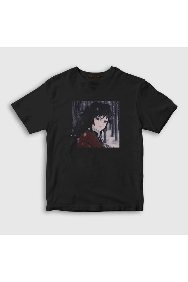 Unisex Kids Black Winter Giyu Tomioka Anime Demon Slayer Kimetsu No Yaiba T-shirt298887tt