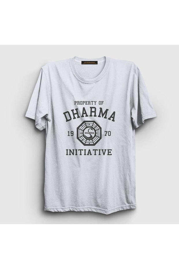Unisex White Property of Dharma Initiative Lost T-Shirt 439850Tt