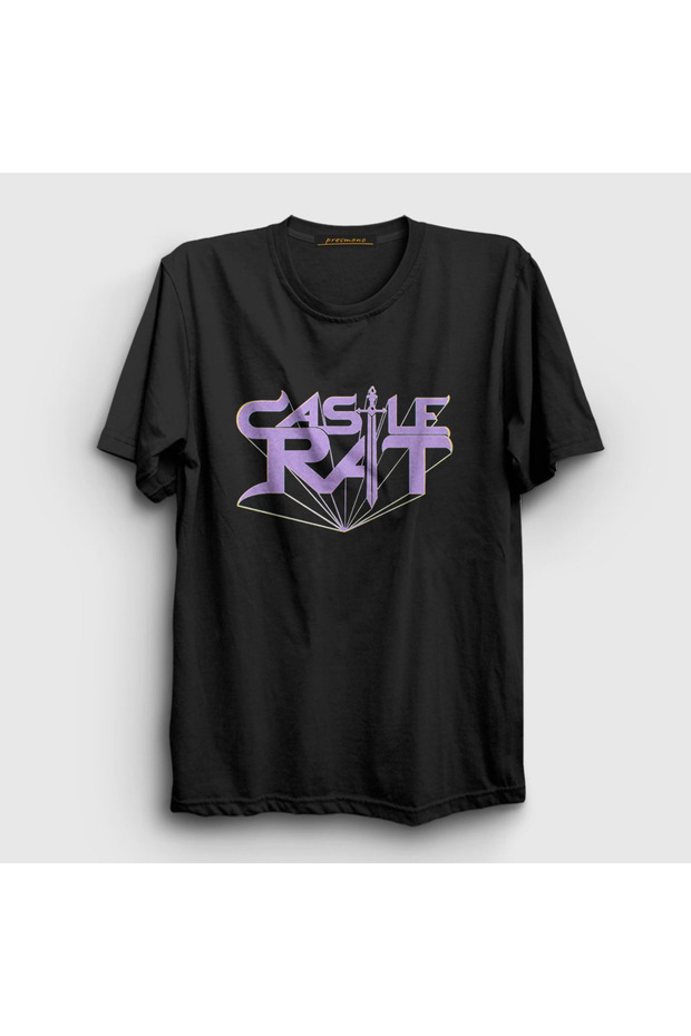 Unisex Black Logo Castle Rat T-Shirt 554411Tt