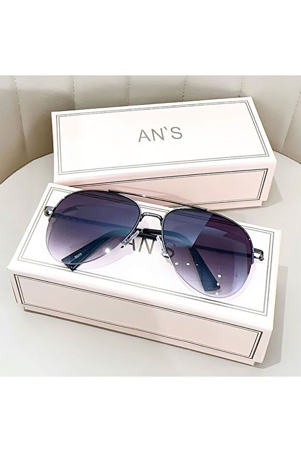 PURPLE Fashion Gradient Sunglasses for Men Big Frame Pilot Sun Glasses Design Anti-reflective Lunett