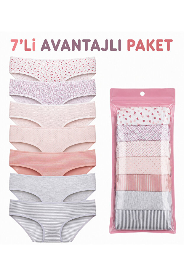 Women's Basic Cotton Bikini Panties 7 Pack 4151